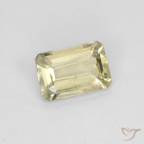0.73 ct Yellow Color-Change Diaspore Stone, Natural Color-Change Diaspore in Octagon Facet Shape for Sale