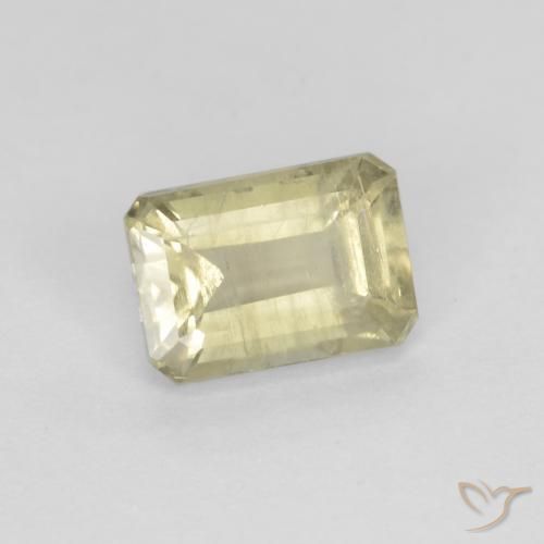0.76 ct Yellow Color-Change Diaspore Stone, Natural Color-Change Diaspore in Octagon Facet Shape for Sale