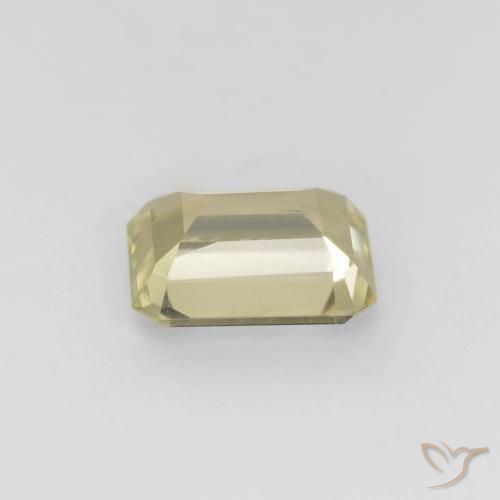 Color-Change Diaspore Gemstone in 6.5 x 5 mm Size for Sale, Color-Change Diaspore Stone in Yellow Beige Color