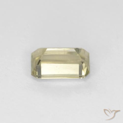 Color-Change Diaspore Gemstone in 6.4 x 4.2 mm Size for Sale, Color-Change Diaspore Stone in Very Pale Yellow Color