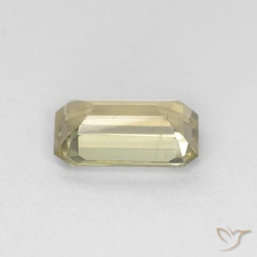 Color-Change Diaspore Gemstone in 7.5 x 4.5 mm Size for Sale, Color-Change Diaspore Stone in Very Pale Yellow Color