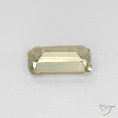 Color-Change Diaspore Gemstone in 7.1 x 4.4 mm Size for Sale, Color-Change Diaspore Stone in Very Pale Yellow Color