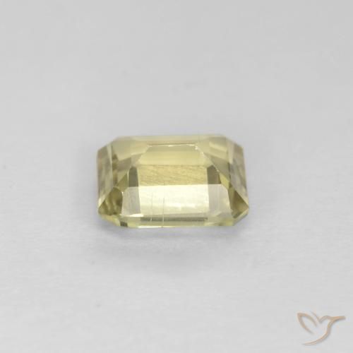 Color-Change Diaspore Gemstone in 5.7 x 5.2 mm Size for Sale, Color-Change Diaspore Stone in Very Pale Yellow Color