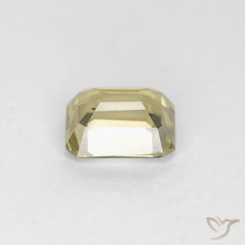 Color-Change Diaspore Gemstone in 5.9 x 4.7 mm Size for Sale, Color-Change Diaspore Stone in Very Light Yellow Color