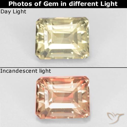 0.85 ct Octagon Cut Color-Change Diaspore, 5.5 x 4.3 mm From Turkey, Photo A