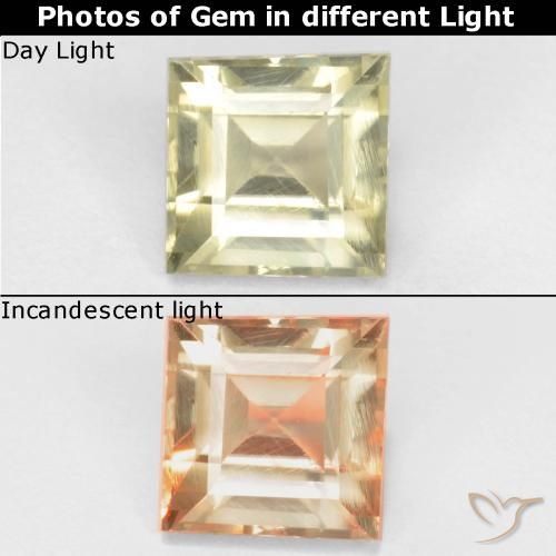 Diaspro cangiante 5,3 x 5,2mm giallo Taglio quadrato dalla Turchia, peso di 0,89 ct, gemma naturale non trattati in purezza VS, 1 pezzo Diaspro cangiante - Colore: Giallo Beige, durezza Mohs di 6,5 - 7 adatto per gioielli da indossare ogni giorno, Photo A