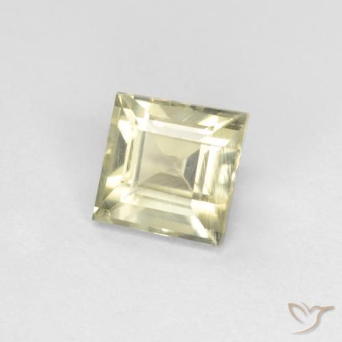 0.89 ct Yellow Color-Change Diaspore Stone, Natural Color-Change Diaspore in Square Facet Shape for Sale
