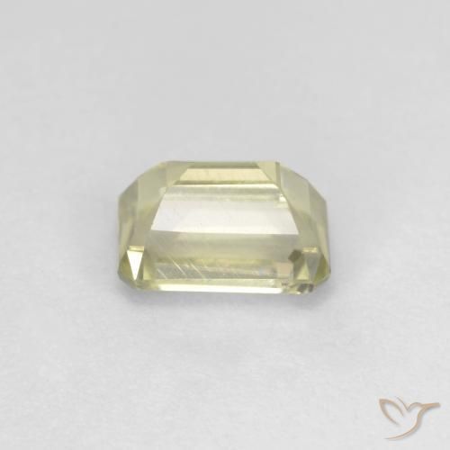 Color-Change Diaspore Gemstone in 6 x 4 mm (calibrated) Size for Sale, Color-Change Diaspore Stone in Very Light Yellow Color