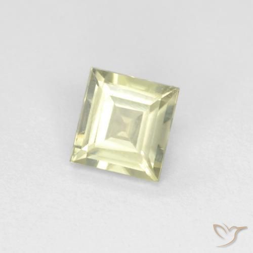 0.62 ct Yellow Color-Change Diaspore Stone, Natural Color-Change Diaspore in Square Facet Shape for Sale