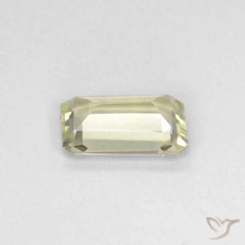 Color-Change Diaspore Gemstone in 6.8 x 4.4 mm Size for Sale, Color-Change Diaspore Stone in Pale Yellow Color
