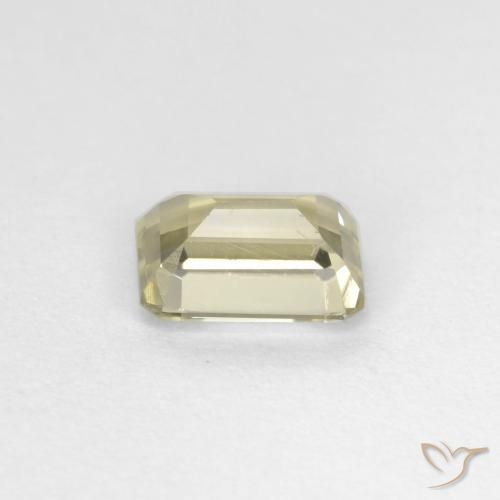 Color-Change Diaspore Gemstone in 5.9 x 4.3 mm Size for Sale, Color-Change Diaspore Stone in Very Light Yellow Color