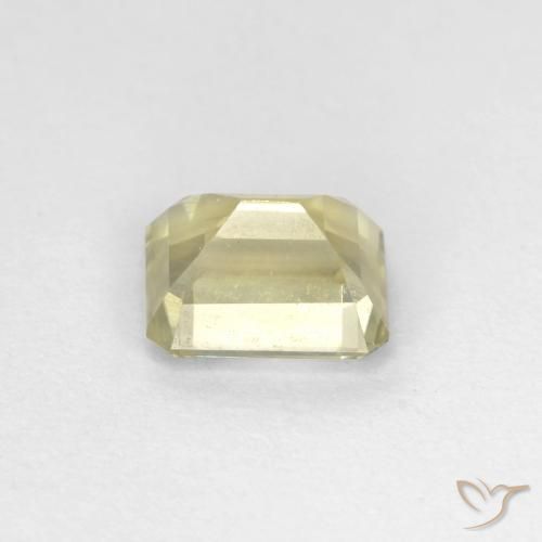 Color-Change Diaspore Gemstone in 5.9 x 4.8 mm Size for Sale, Color-Change Diaspore Stone in Pale Yellow Color