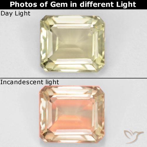 0.94 ct Octagon Cut Color-Change Diaspore, 5.9 x 5.1 mm From Turkey, Photo A