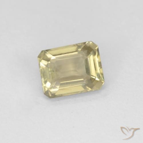 0.79 ct Yellow Color-Change Diaspore Stone, Natural Color-Change Diaspore in Octagon Facet Shape for Sale