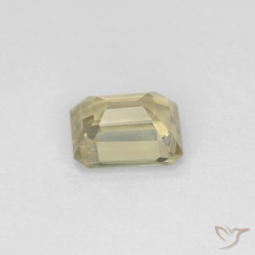 Color-Change Diaspore Gemstone in 5.7 x 4.6 mm Size for Sale, Color-Change Diaspore Stone in Yellow Beige Color