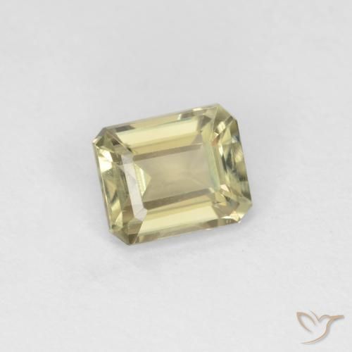 0.72 ct Yellow Color-Change Diaspore Stone, Natural Color-Change Diaspore in Octagon Facet Shape for Sale