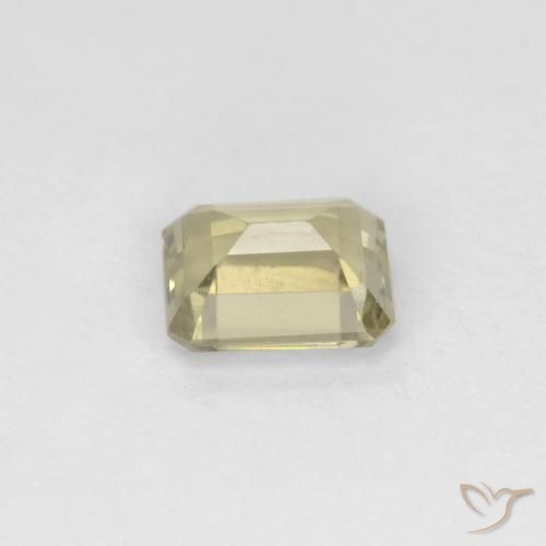 Color-Change Diaspore Gemstone in 5.6 x 4.6 mm Size for Sale, Color-Change Diaspore Stone in Very Light Yellow Color