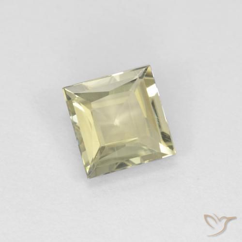 0.66 ct Yellow Color-Change Diaspore Stone, Natural Color-Change Diaspore in Princess-Cut Shape for Sale