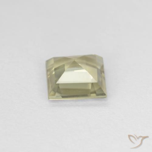 Color-Change Diaspore Gemstone in 5 x 5 mm (calibrated) Size for Sale, Color-Change Diaspore Stone in Very Light Yellow Color