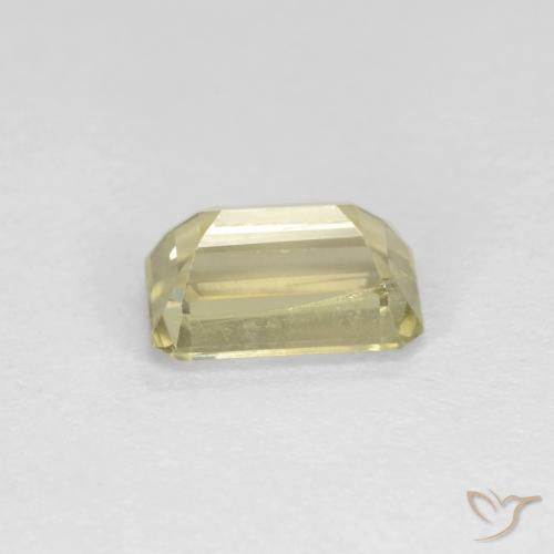 Color-Change Diaspore Gemstone in 6.3 x 3.9 mm Size for Sale, Color-Change Diaspore Stone in Very Light Yellow Color