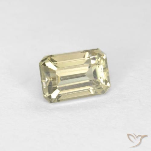 0.74 ct Yellow Color-Change Diaspore Stone, Natural Color-Change Diaspore in Octagon Facet Shape for Sale