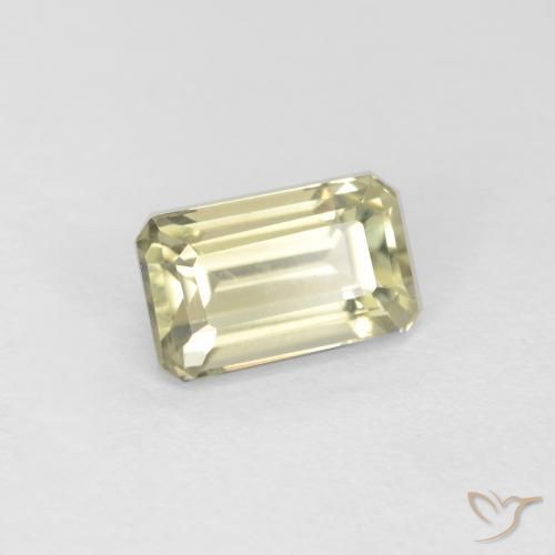 0.76 ct Yellow Color-Change Diaspore Stone, Natural Color-Change Diaspore in Octagon Facet Shape for Sale