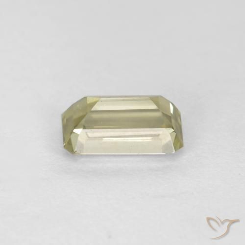 Color-Change Diaspore Gemstone in 6.3 x 3.9 mm Size for Sale, Color-Change Diaspore Stone in Pale Yellow Color