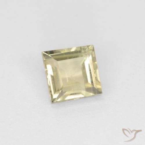 0.65 ct Yellow Color-Change Diaspore Stone, Natural Color-Change Diaspore in Square Facet Shape for Sale