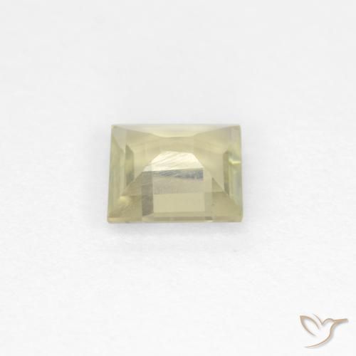 Color-Change Diaspore Gemstone in 5 x 5 mm (calibrated) Size for Sale, Color-Change Diaspore Stone in Pale Yellow Color