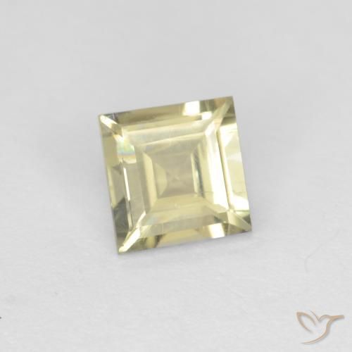 0.70 ct Yellow Color-Change Diaspore Stone, Natural Color-Change Diaspore in Square Facet Shape for Sale