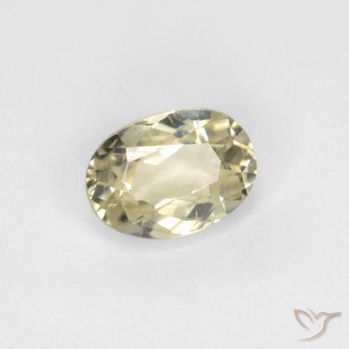0.57 ct Yellow Color-Change Diaspore Stone, Natural Color-Change Diaspore in Oval Facet Shape for Sale