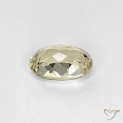Color-Change Diaspore Gemstone in 6 x 4.3 mm Size for Sale, Color-Change Diaspore Stone in Light Yellow Color