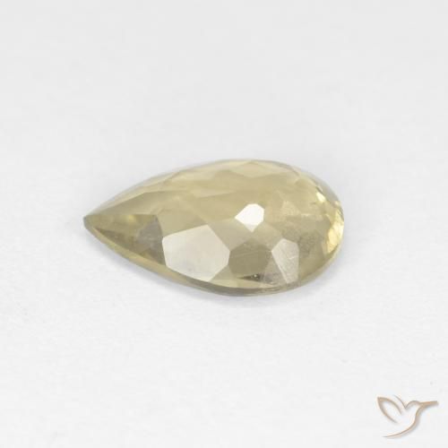 Color-Change Diaspore Gemstone in 9 x 6.5 mm Size for Sale, Color-Change Diaspore Stone in Light Yellow Color