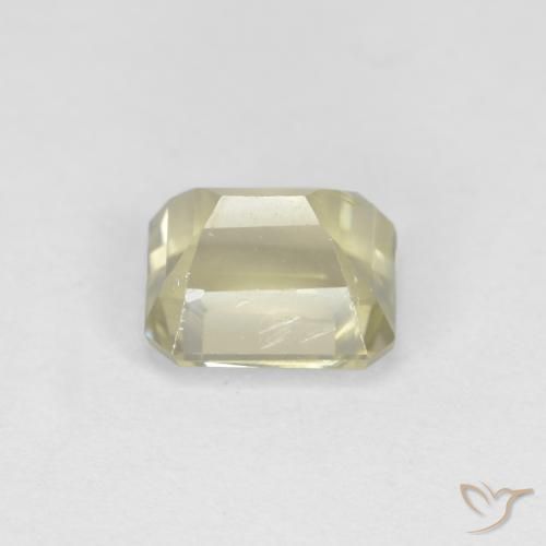 Color-Change Diaspore Gemstone in 5.9 x 4.9 mm Size for Sale, Color-Change Diaspore Stone in Light Yellow Color