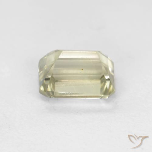 Color-Change Diaspore Gemstone in 6.4 x 4.9 mm Size for Sale, Color-Change Diaspore Stone in Light Yellow Color