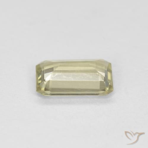 Color-Change Diaspore Gemstone in 6.3 x 4.2 mm Size for Sale, Color-Change Diaspore Stone in Medium Yellow Color