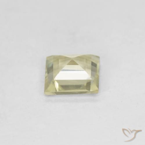 Color-Change Diaspore Gemstone in 4.6 x 4.5 mm Size for Sale, Color-Change Diaspore Stone in Light Yellow Color