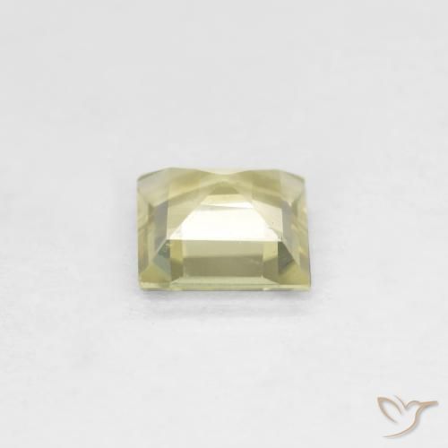 Color-Change Diaspore Gemstone in 4.7 x 4.7 mm Size for Sale, Color-Change Diaspore Stone in Very Pale Yellow Color