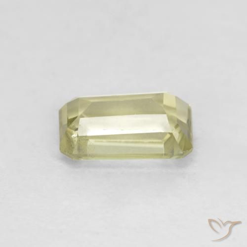 Color-Change Diaspore Gemstone in 6.5 x 4.2 mm Size for Sale, Color-Change Diaspore Stone in Light Yellow Color