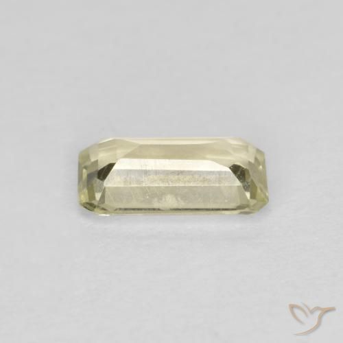 Color-Change Diaspore Gemstone in 6.7 x 3.7 mm Size for Sale, Color-Change Diaspore Stone in Yellow Beige Color