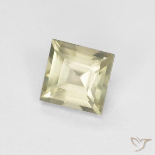 0.50 ct Yellow Color-Change Diaspore Stone, Natural Color-Change Diaspore in Square Facet Shape for Sale