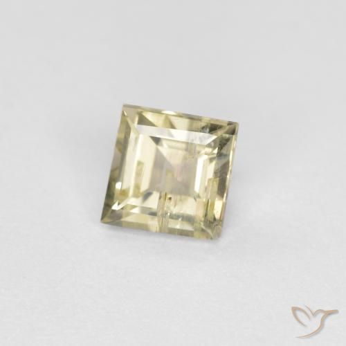 0.58 ct Yellow Color-Change Diaspore Stone, Natural Color-Change Diaspore in Baguette Facet Shape for Sale