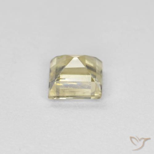 Color-Change Diaspore Gemstone in 4.6 x 4.5 mm Size for Sale, Color-Change Diaspore Stone in Pale Yellow Color