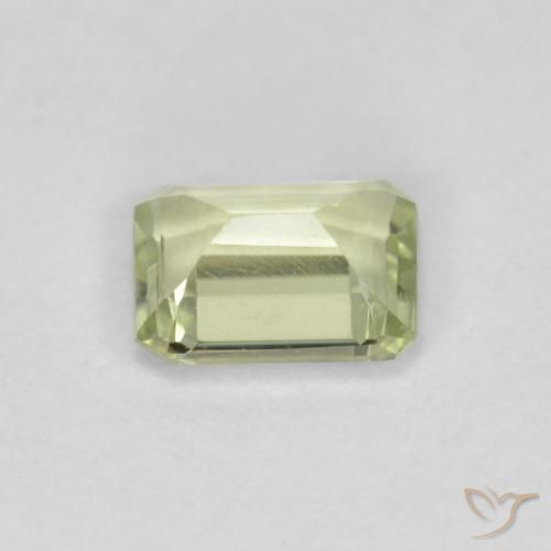 Color-Change Diaspore Gemstone in 5.9 x 4.7 mm Size for Sale, Color-Change Diaspore Stone in Very Light Yellow Color