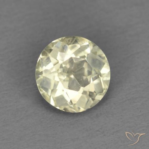 0.45 ct Yellow Color-Change Diaspore Stone, Natural Color-Change Diaspore in Round Facet Shape for Sale