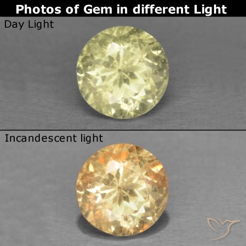 0.48 ct Round Cut Color-Change Diaspore, 4.5 mm From Turkey, Photo A
