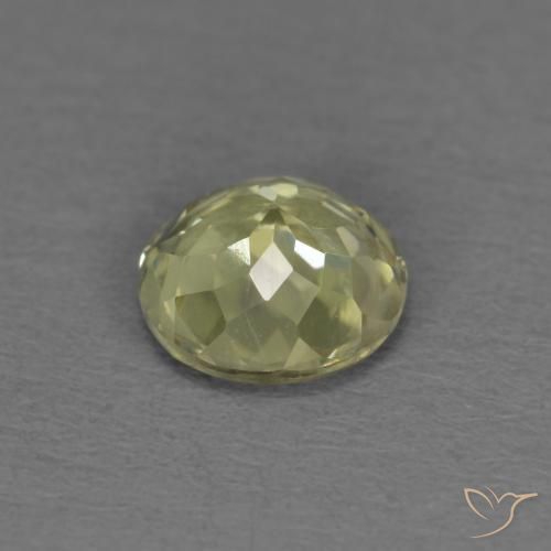 Color-Change Diaspore Gemstone in 5 mm (calibrated) Size for Sale, Color-Change Diaspore Stone in Light Yellow Color