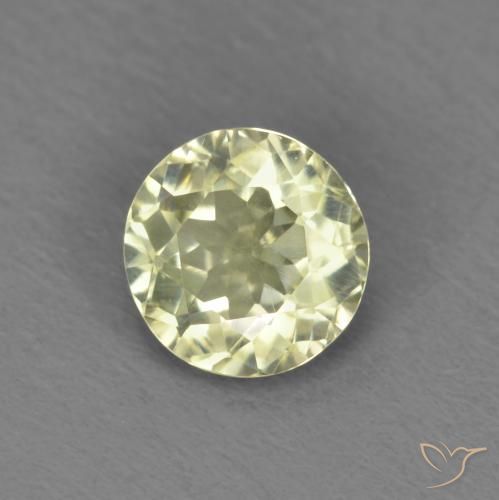 0.56 ct Yellow Color-Change Diaspore Stone, Natural Color-Change Diaspore in Round Facet Shape for Sale