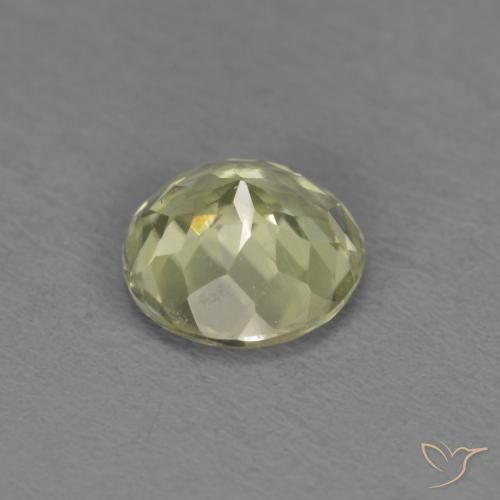 Color-Change Diaspore Gemstone in 5 mm (calibrated) Size for Sale, Color-Change Diaspore Stone in Light Yellow Color