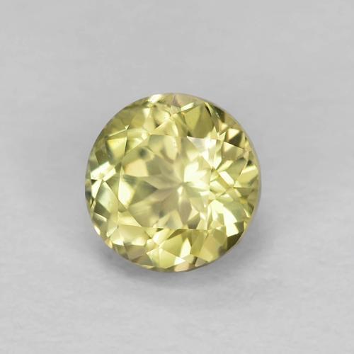 0.64 ct Yellow Color-Change Diaspore Stone, Natural Color-Change Diaspore in Round Facet Shape for Sale